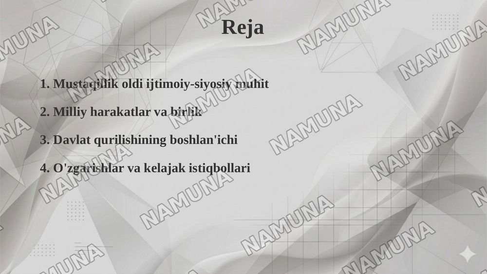 Mustaqillik ka erishish arafasida O'zbekistondagi ijtimoiy siyosiy jarayonlar — 2-slayd