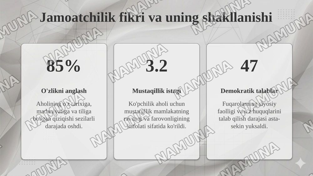 Mustaqillik ka erishish arafasida O'zbekistondagi ijtimoiy siyosiy jarayonlar — 8-slayd