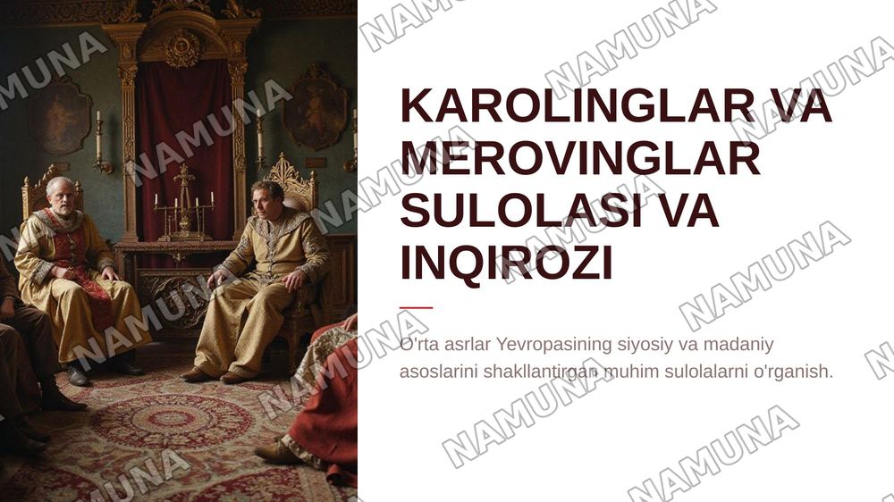 KAROLINGLAR VA MEROVINGLAR SULOLASI VA INQIROZI — 1-slayd
