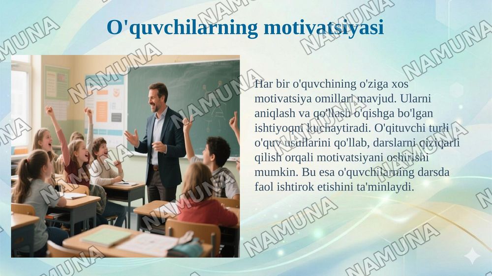 Mavzu: Sinf boshqarishding pedagogik va psixologik asoslari. — 6-slayd