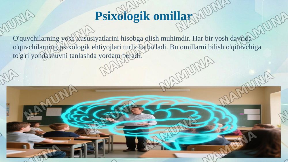 Mavzu: Sinf boshqarishding pedagogik va psixologik asoslari. — 8-slayd
