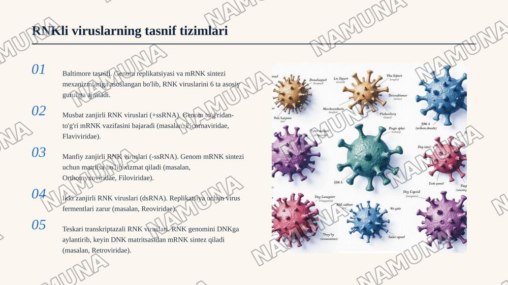 1. RNKli viruslar, ularning turlari va ebola virusi. — 4-slayd