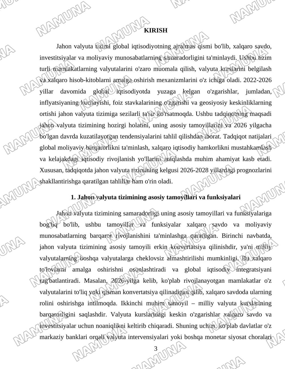 Jahon valyuta tizimi va uning oʻziga xos xususiyatlari — 3-varaq