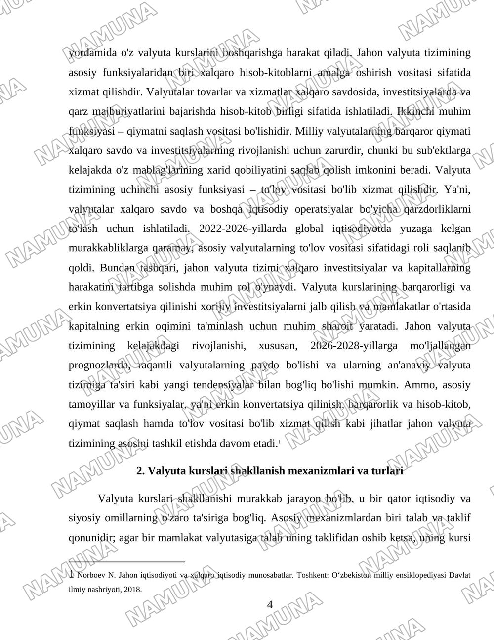 Jahon valyuta tizimi va uning oʻziga xos xususiyatlari — 4-varaq