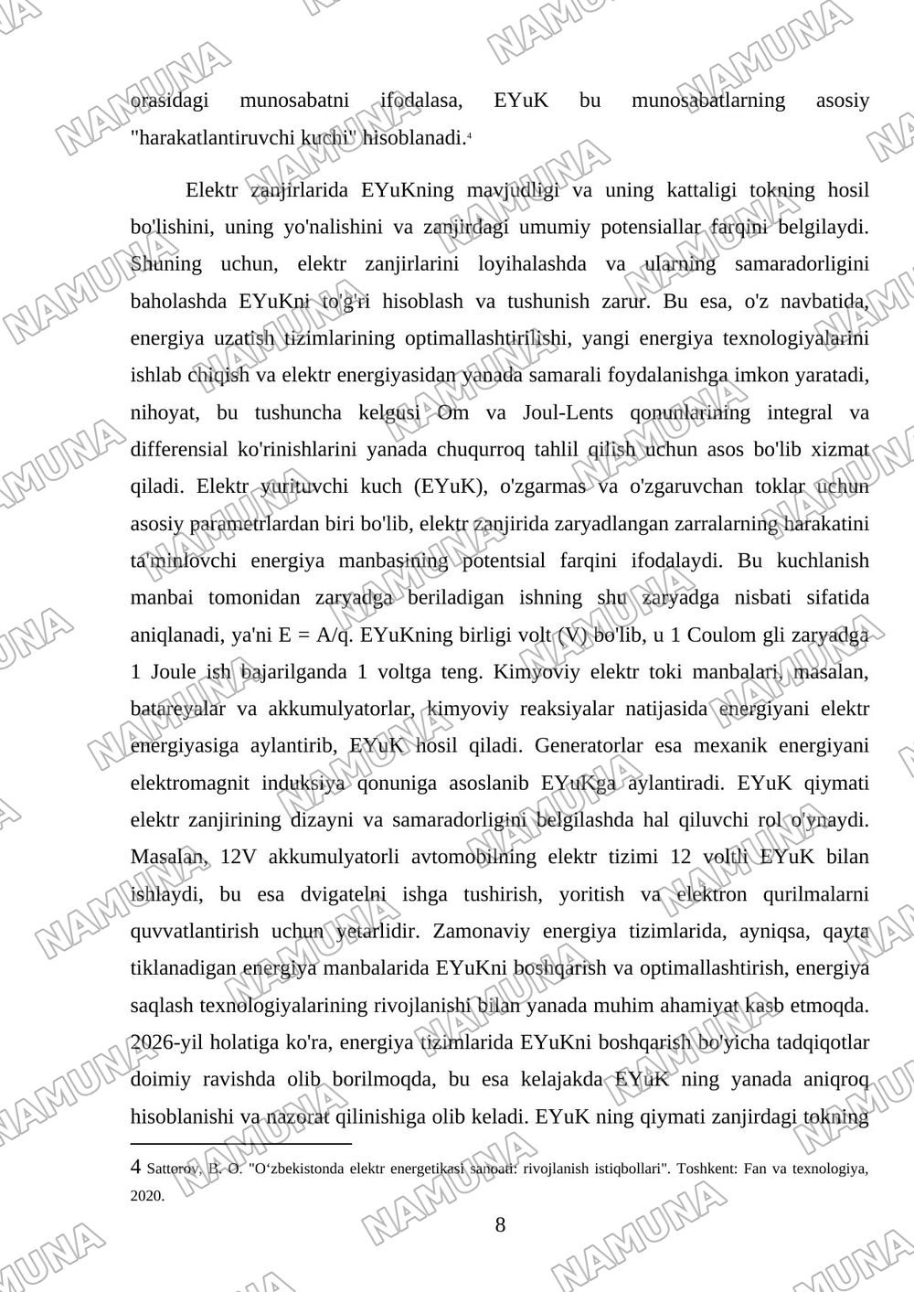 Elektir toki — 8-varaq