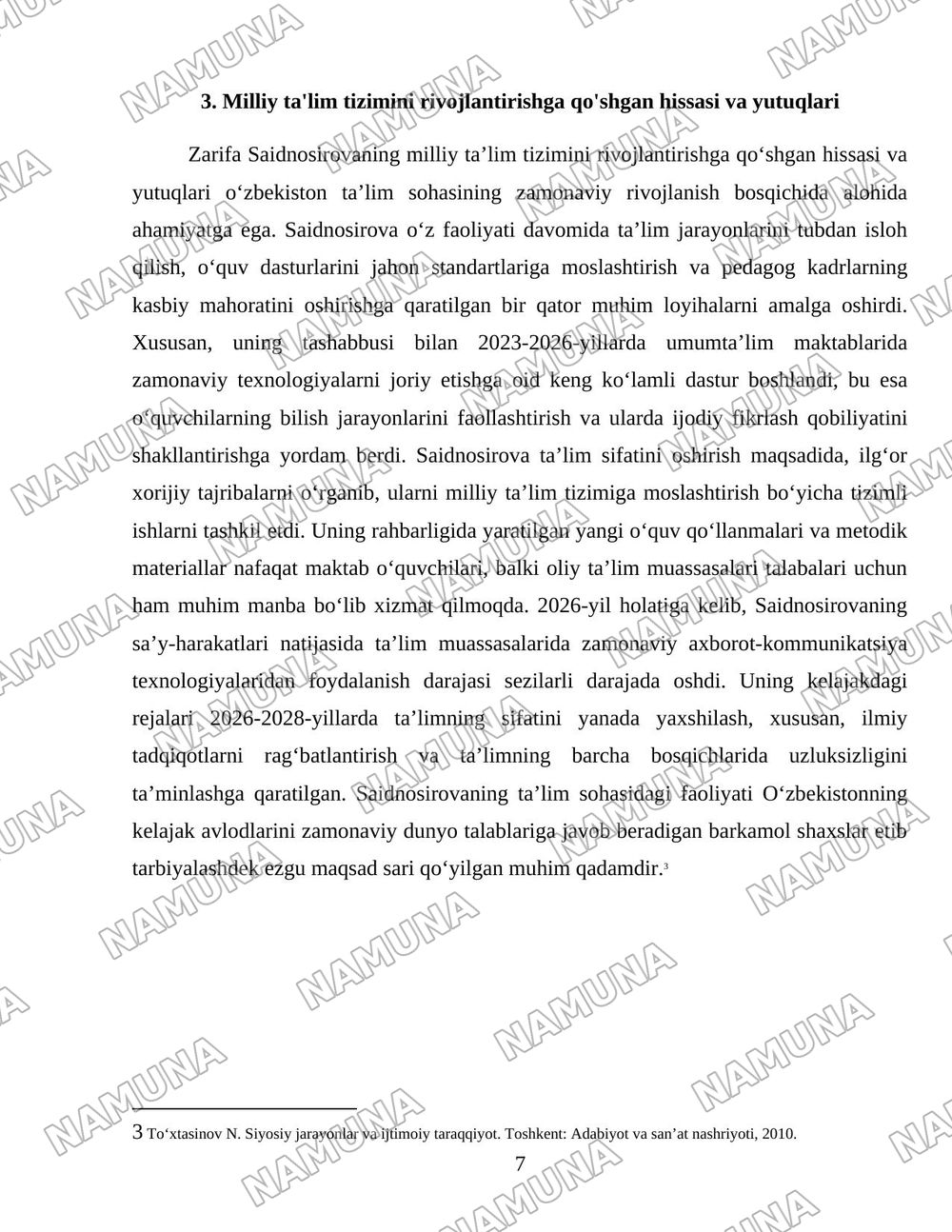 Zarifa Saidnosirovani qilgan ishlari erishgan yutuqlari — 7-varaq