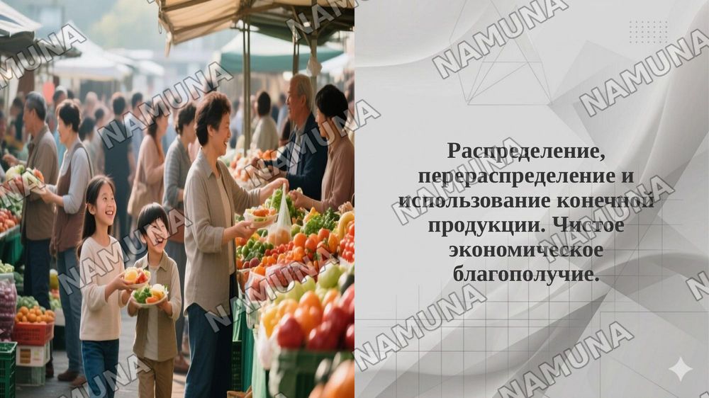 Распределение, перераспределение и использование конечной продукции. Чистое экономическое благополучие. — 1-slayd
