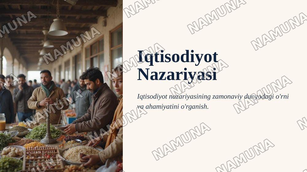 Iqtisodiyot nazariyasi — 1-slayd