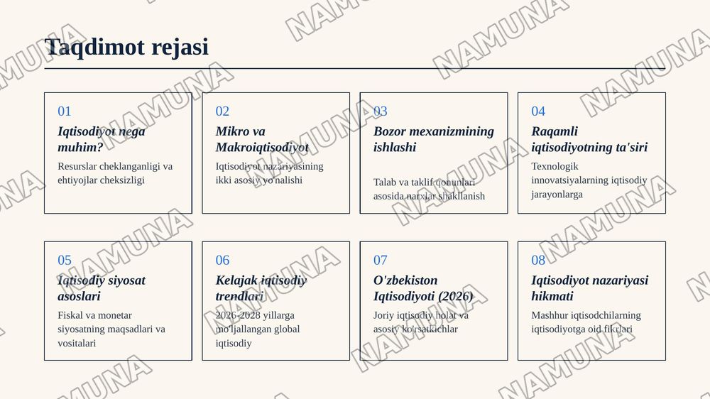 Iqtisodiyot nazariyasi — 2-slayd