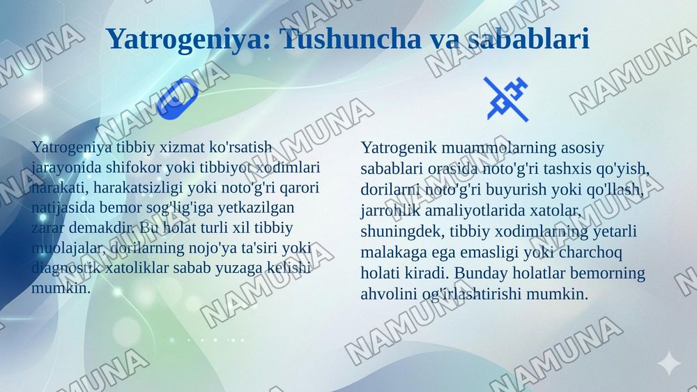 Hozirgi zamon tibbiyotida yatrogeniya muammolari. Evtanaziya muamolari — 4-slayd
