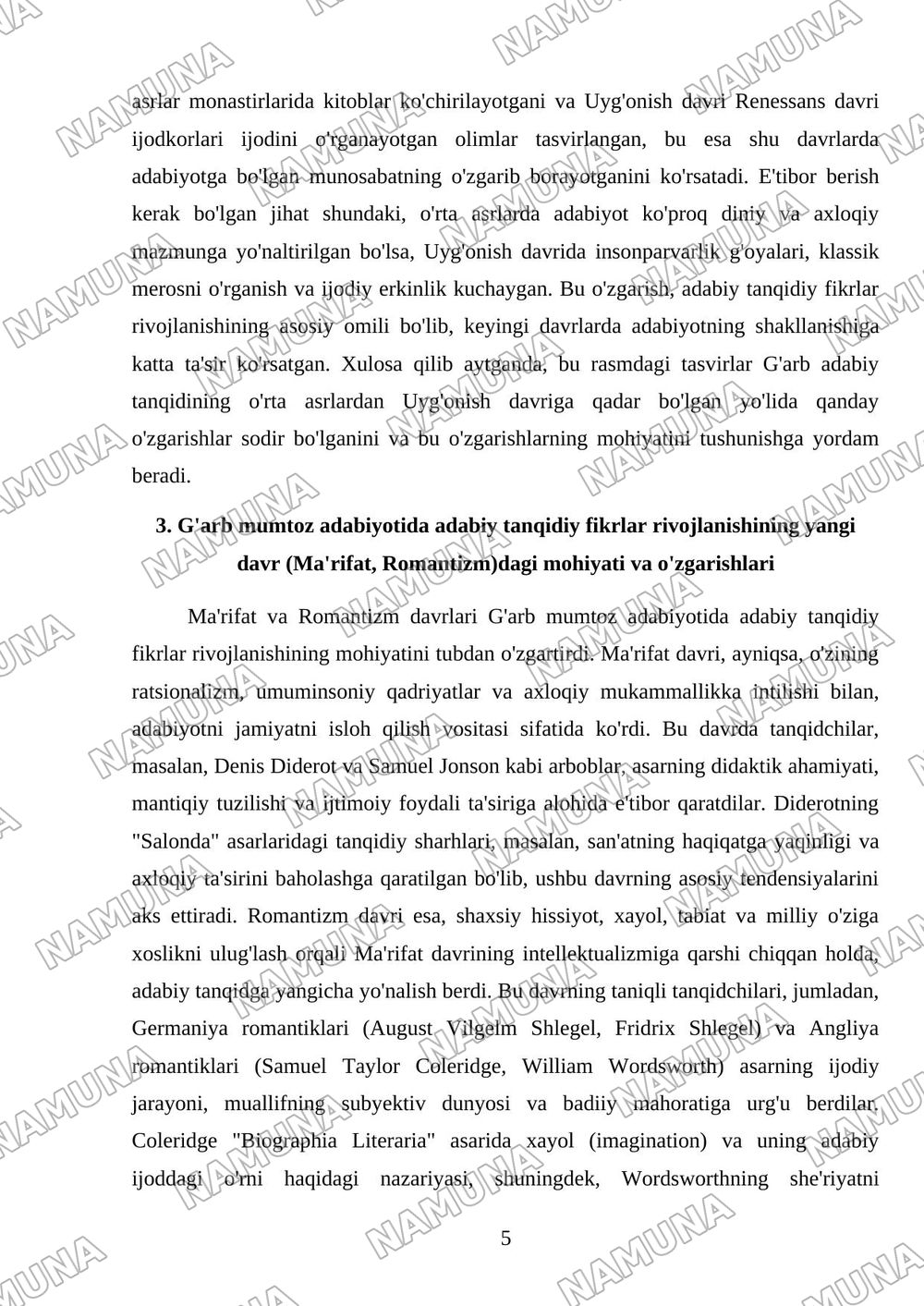 G'arb mumtoz adabiyotida adabiy tanqidiy fikrlar taraqiyoti — 5-varaq