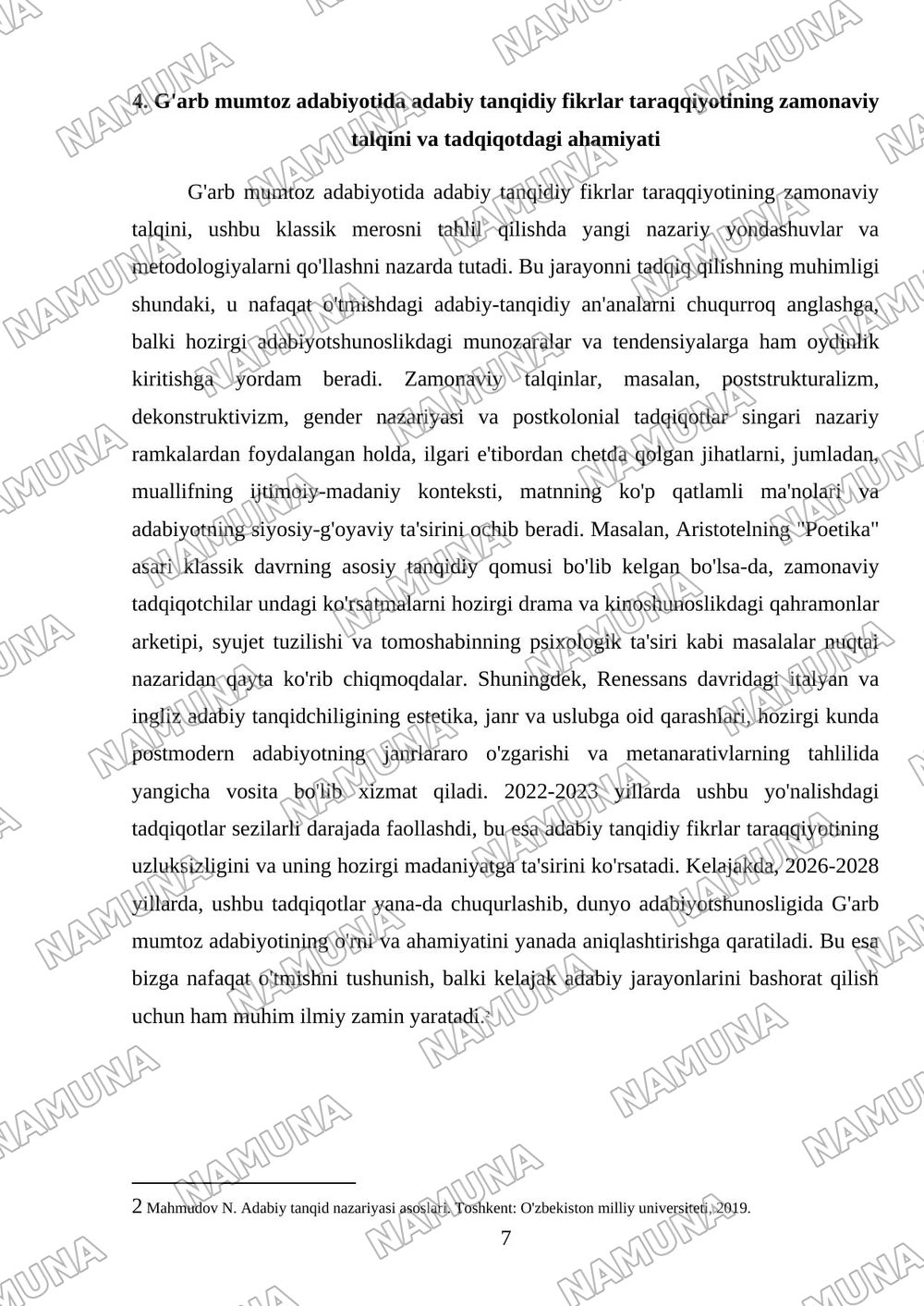 G'arb mumtoz adabiyotida adabiy tanqidiy fikrlar taraqiyoti — 7-varaq