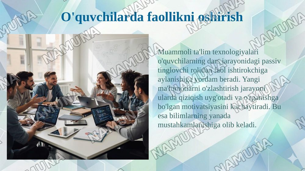 Muammoli ta’lim texnologiyasi va informatika darslari — 6-slayd