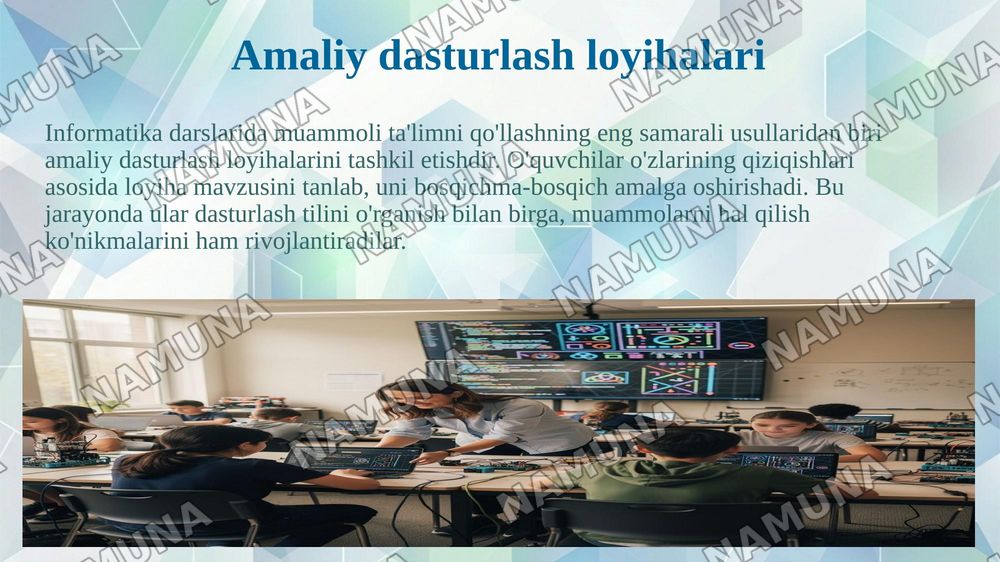 Muammoli ta’lim texnologiyasi va informatika darslari — 8-slayd