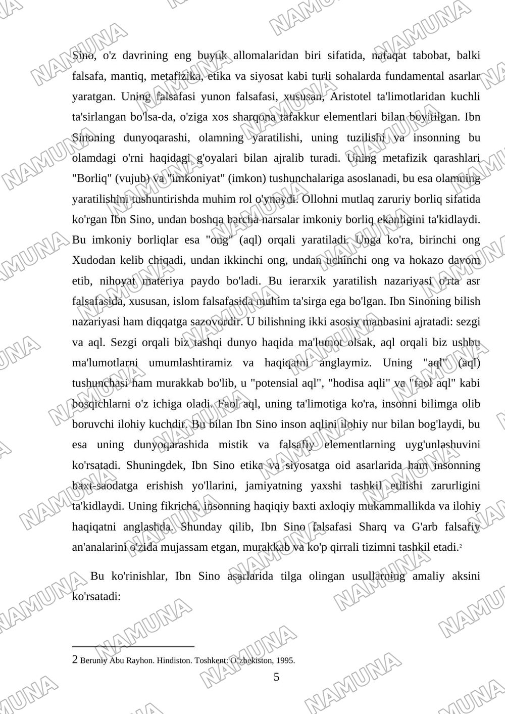 Sharq va gʻarb mutafakkirlarining falsafiy qarashlarini istalgan ikki faylasuf yoki davr misolida qiyosiy tahlil qilish (Kamida 15 betdan iborat power point dasturida taqdimot yoki boshqa vizual shakl — 5-varaq