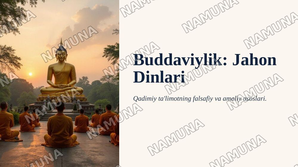 Jahon dinlari Buddaviylik — 1-slayd