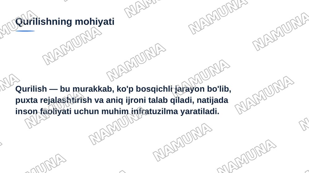 Bino va inshootlar qurilishi bosqichlari — 3-slayd