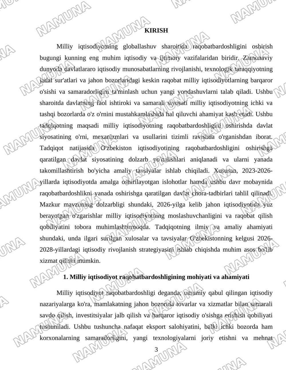 Milliy iqtisodiyotning raqobatbardoshligini oshirishda davlat siyosati — 3-varaq
